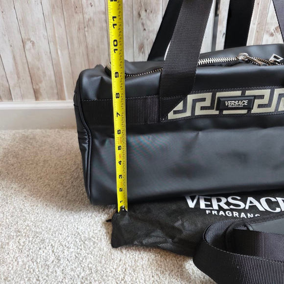 Versace Black Travel Duffle Gym with Red Interior - Picture 5 of 11